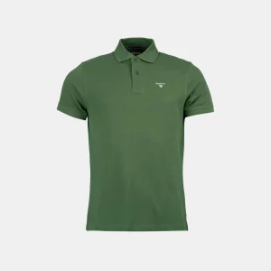 Barbour Tartan Pique Polo Shirt Racing Green